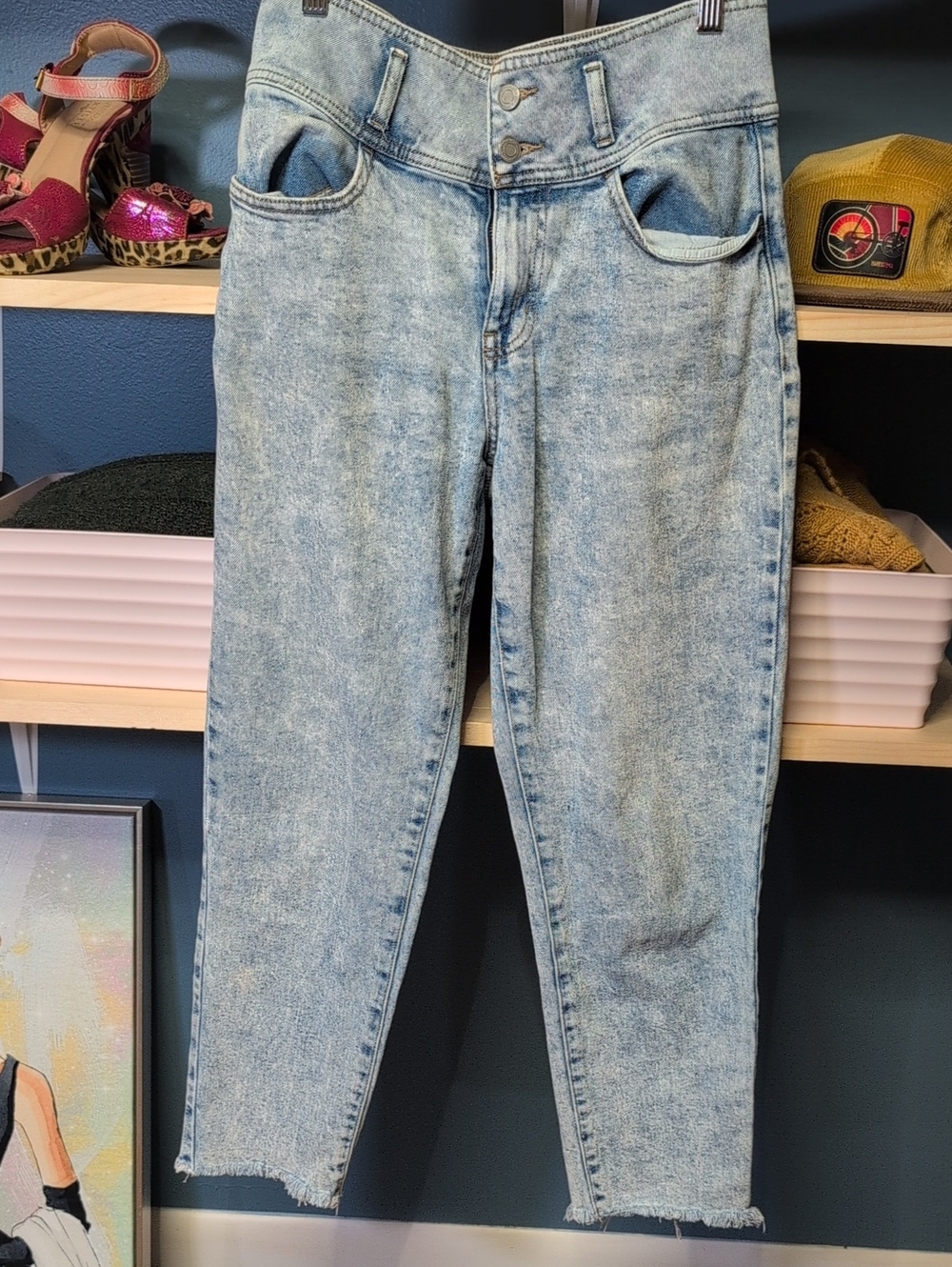SO Light Blue High-Rise Ankle Jeans